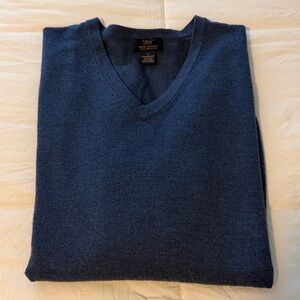 Brooks Brothers 360 Men's Blue V-Neck Sweater